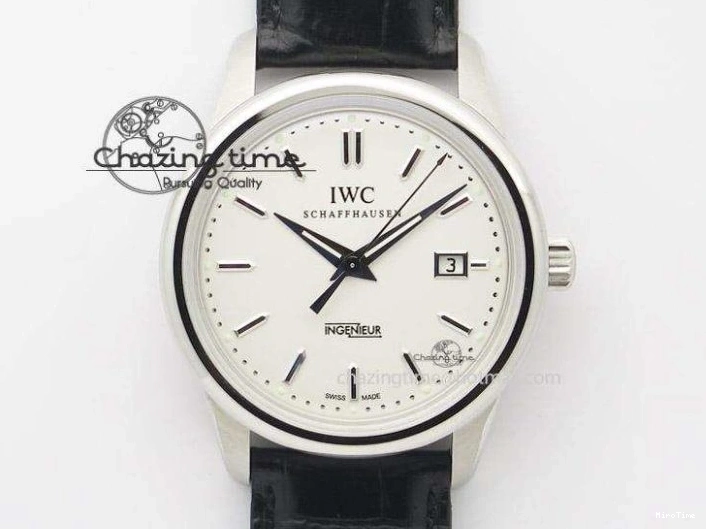 MIROTIME 0730 Portofino Automatic SS MKF 1:1 Best Edition White Dial On Black Leather Strap MIYOTA 9015 V Original 7204